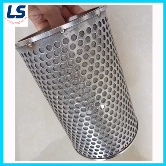 Stainless Steel Woven Mesh Filter Cylinder with Perforated Metal Supporting