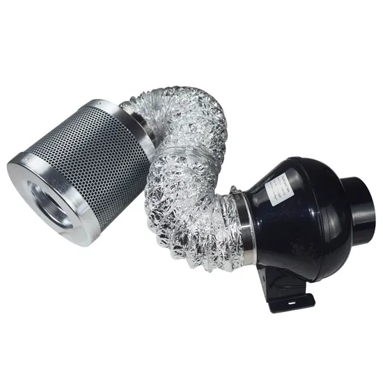 Round Air Filter Hydroponic Odor Control Inline Exhaust Fan Blower Activated Carbon Media Filter 